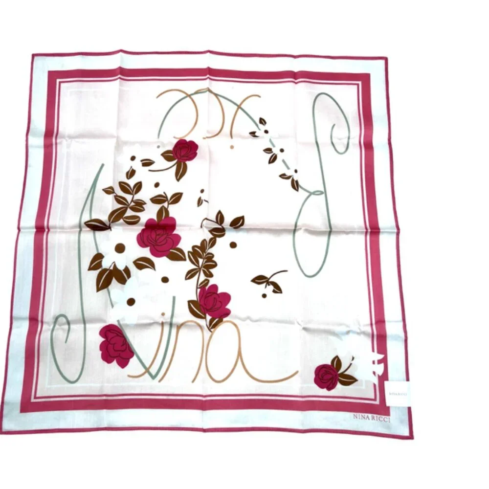 New  tag on Nina Ricci  scarf cotton/silk 22
